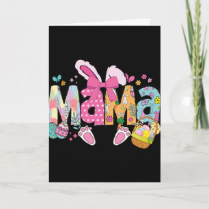Mama Coquette Bow Bunny Easter Funny Mum Mummy Hap Card