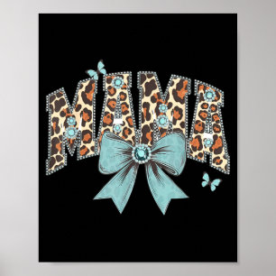 Mama coquette bow cheetah leopard print mum mother