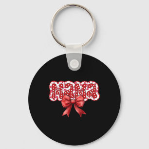 Mama Coquette Bow Groovy Mother's Day Mom Life Val Key Ring