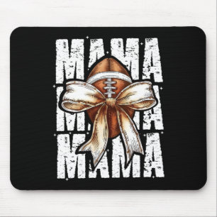 Mama Coquette Bow Usa Football Thanksgiving Autumn Mouse Mat