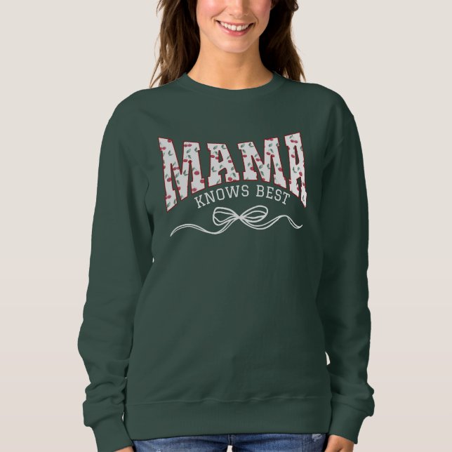 MAMA Coquette Cherries Personalised Sweatshirt (Front)