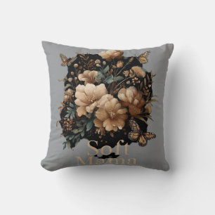 Mama Cottagecore Floral Bouquet & Butterflies Art Cushion