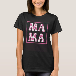 Mama Cow Print Cute Cow Print Mum Mother Animal Pa T-Shirt