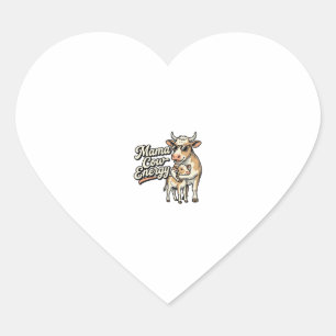 Mama Cow Shirt for Country Farm Moms Heart Sticker