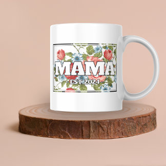 Mama Custom Floral Mug - Gifts for Mum