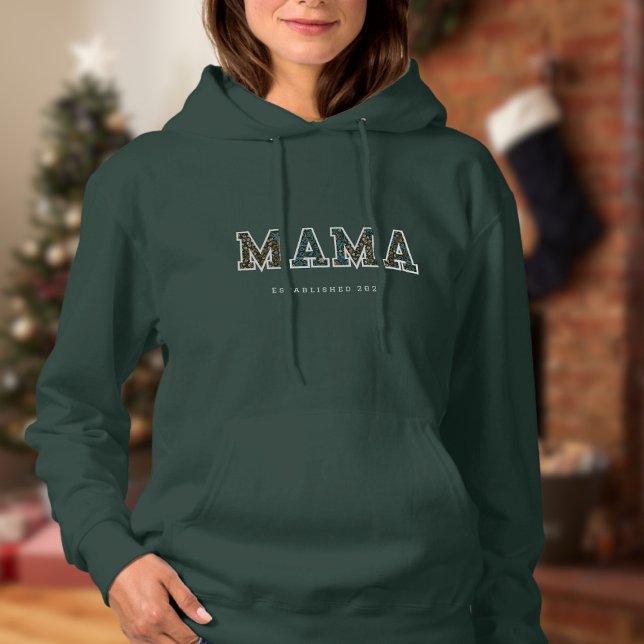 Mama customised year - dark trendy  hoodie (Creator Uploaded)