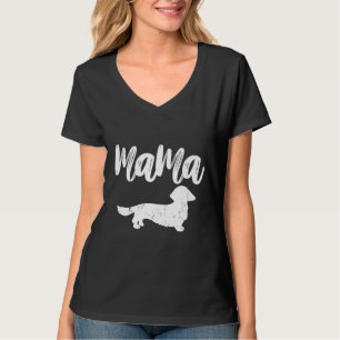 Mama Dachshund Long-Hair Vintage Gift Ideas For Mo T-Shirt