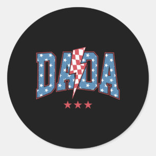 Mama Dada Mini 4th Of July American Family Matchin Classic Round Sticker