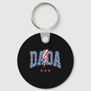Mama Dada Mini 4th Of July American Family Matchin Key Ring