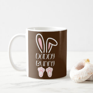 Mama Daddy Bunny Easter Day Dad Pregnant Mum Coffee Mug