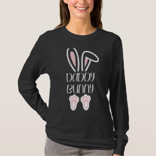 Mama Daddy Bunny Easter Day Dad Pregnant Mum Match T-Shirt