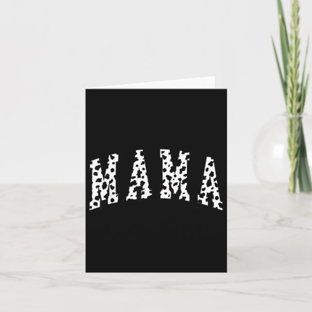 Mama Dalmatian Pattern Mummy Funny Happy Mothers Card (Front)