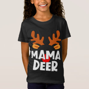 Mama Deer Matching Family Tribe Christmas Reindeer T-Shirt