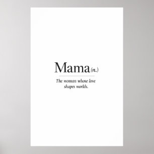 Mama Definition Mother’s Day Minimalist Poster