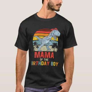 Mama Dinosaur Of The Birthday Boy Matching Family T-Shirt