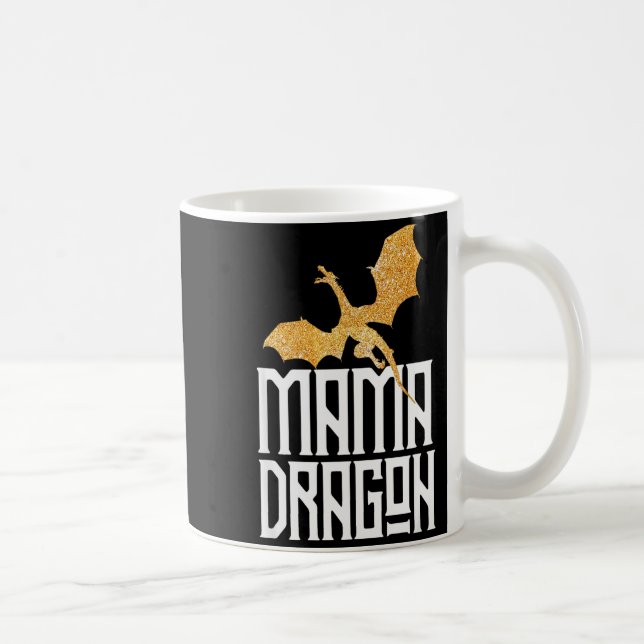 Mama Dragon Christmas Matching Family Tribe Mom Wi Coffee Mug (Right)