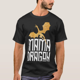Mama Dragon Christmas Matching Family Tribe Mom Wi T-Shirt