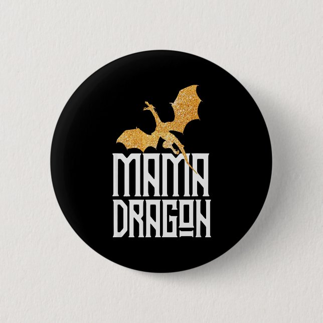 Mama Dragon Christmas Matching Family Tribe Mum Wi 6 Cm Round Badge (Front)