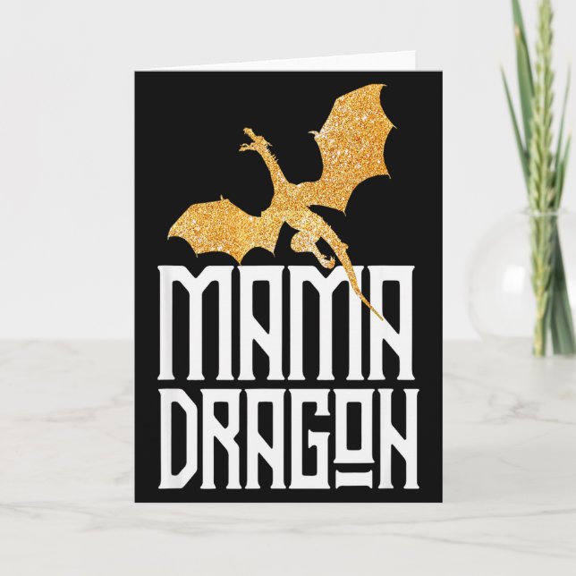 Mama Dragon Christmas Matching Family Tribe Mum Wi Card (Front)