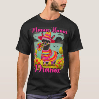 Mama Drama Llama Alpaca with Sunglasses Llama Love T-Shirt