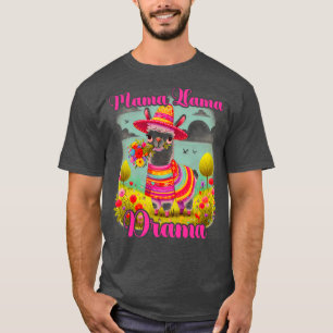 Mama Drama Llama Alpaca with Sunglasses Llama Love T-Shirt