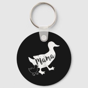 Mama Duck and 1 Baby Duckling Fun Mum Key Ring