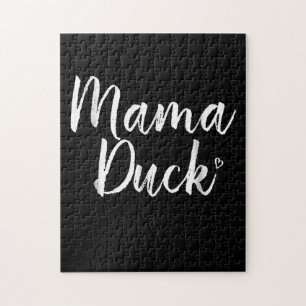 Mama Duck , Cute Duck, Mors Day, Gifts Mum Jigsaw Puzzle