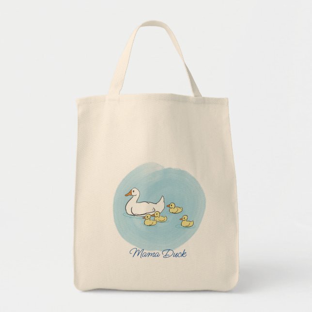 Mama Duck Personalised Shopping Tote Bag (Front)