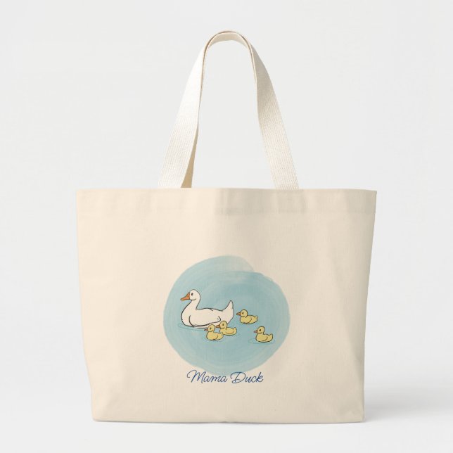 Mama Duck Personalised Shopping Tote Bag (Front)