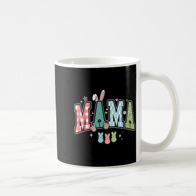 Mama easter day funny easter mum rabbit  coffee mug (Right)
