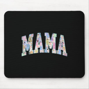 Mama Easter Retro Varsity Big Letters Colourful Cu Mouse Mat