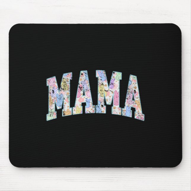 Mama Easter Retro Varsity Big Letters Colourful Cu Mouse Mat (Front)