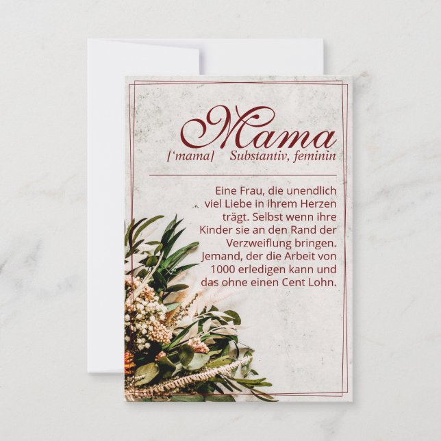 Mama - einfach unersetzlich - Bouquet (Front)