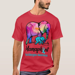 Mama Elephant Mamaphant Food Allergies Awareness T-Shirt