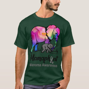 Mama Elephant Mamaphant Melanoma Awareness T-Shirt