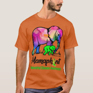 Mama Elephant Mamaphant Mitochondrial Disease Awar T-Shirt
