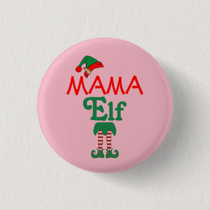 Mama Elf 3 Cm Round Badge