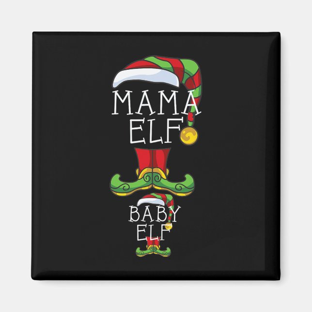 Mama Elf And Ba  Magnet (Front)