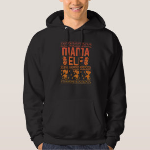 Mama Elf Christmas Family Ugly Xmas Christmas 4 Hoodie