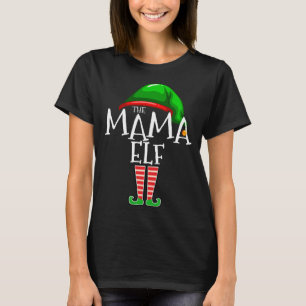 Mama Elf Family Matching Christmas Gift Grandma Fu T-Shirt