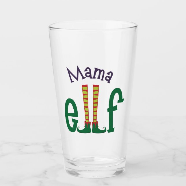 Mama Elf Glass (Front)