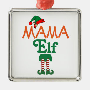 Mama Elf Metal Tree Decoration