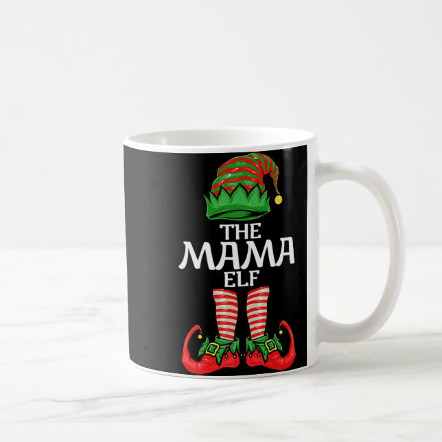 Mama Elf Mother Christmas Family Matching Group Pr Coffee Mug (Right)