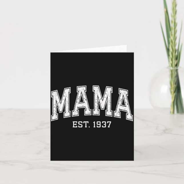 Mama Est 1937 Mom D Mothers Day Ized  Card (Front)