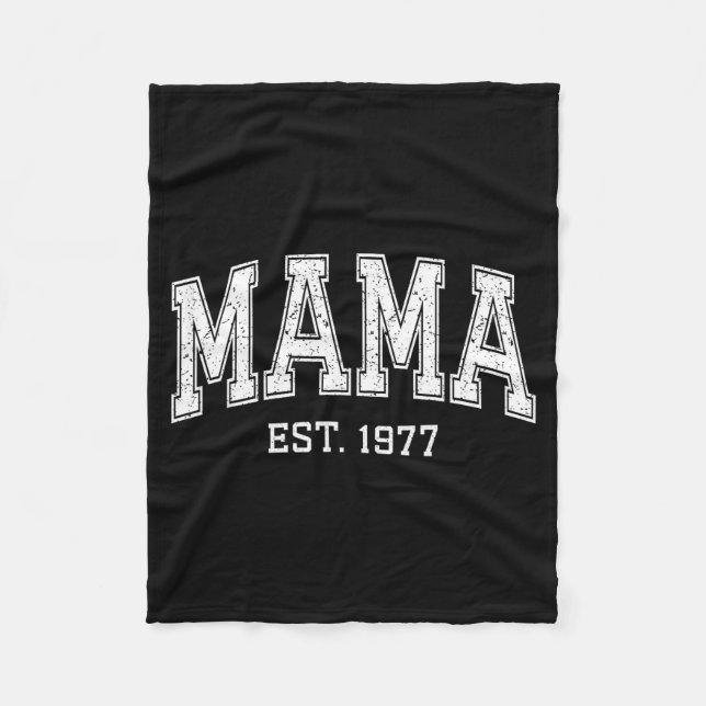 Mama Est 1977 Mom D Mothers Day Ized  Fleece Blanket (Front)