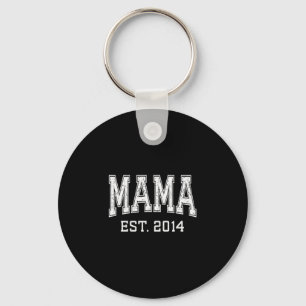 Mama Est 2014 Mom D Mothers Day Ized Premium Tri-b Key Ring