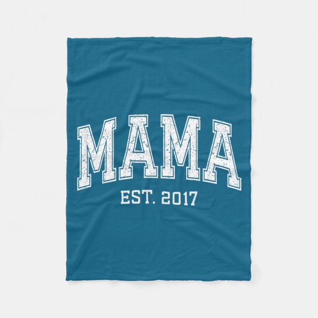 Mama Est 2017 Mom D Mothers Day Ized  Fleece Blanket (Front)