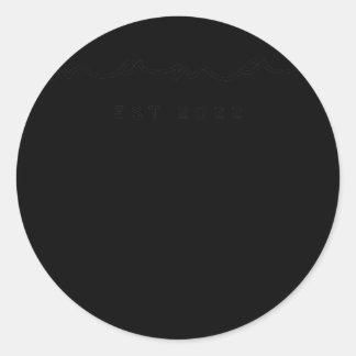 Mama Est 2022 New Mom Announcement Simple Design  Classic Round Sticker