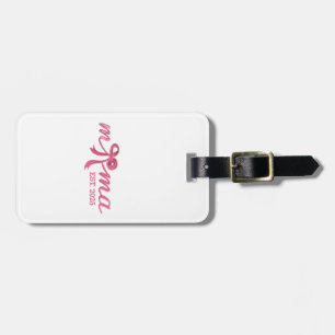 Mama Est 2025 Hot Pink Bow Coquette Mother Day Luggage Tag