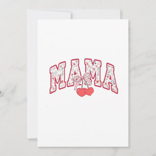 Mama est 2025 Mothers Day Coquette bow Invitation